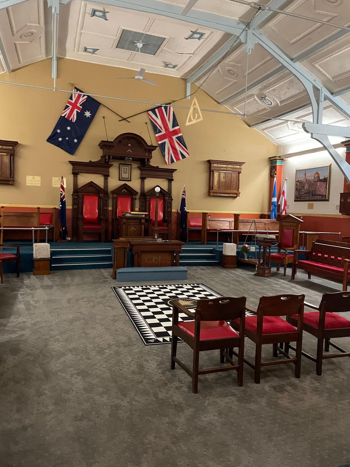 The Lodge Room at the Bexley Masonic Centre